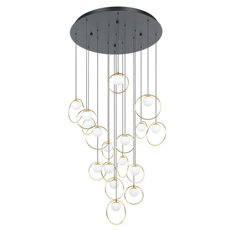 Portocolom LED Pendant in Black, Shiny Gold (217|206113A)