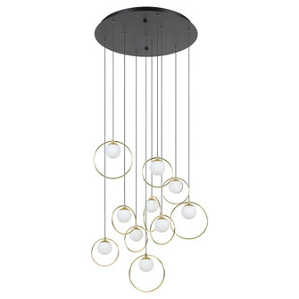 Portocolom LED Pendant in Black, Shiny Gold (217|206084A)