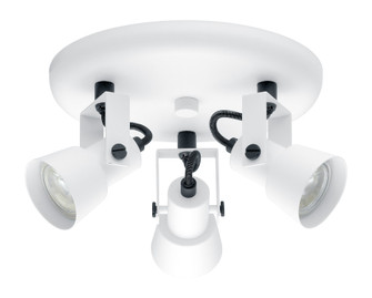 Trillo Three Light Ceiling Track Light in White & Black (217|203221A)