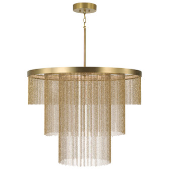 Rae LED Chandelier in Aged Brass (65|459331AD)