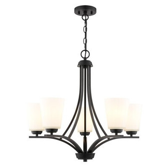 River Grove Five Light Chandelier in Matte Black (63|H0317)