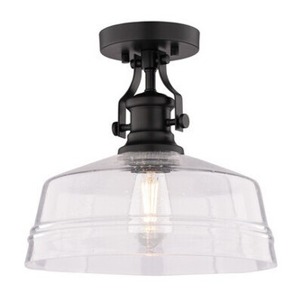 Beloit One Light Semi-Flush Mount in Matte Black (63|C0345)