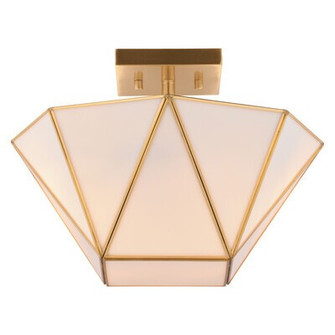 Burnett Two Light Semi-Flush Mount in Muted Brass (63|C0331)