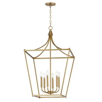 Clifton Six Light Pendant in Natural Aged Brass (16|25316NAB)