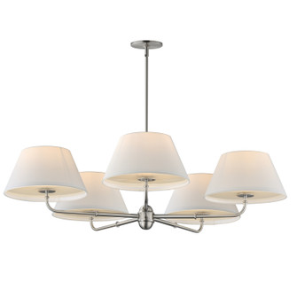 Dunbridge Five Light Chandelier in Polished Nickel (16|18415OFPN)