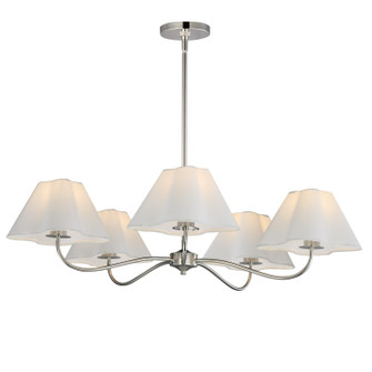 Saxon Five Light Chandelier in Polished Nickel (16|18105WTPN)