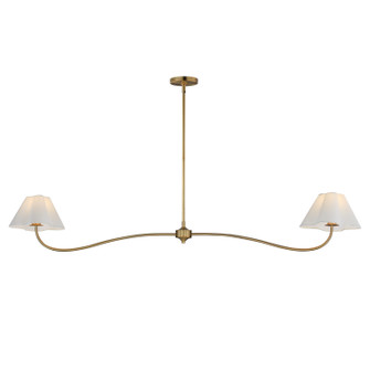 Saxon Two Light Pendant in Natural Aged Brass (16|18102WTNAB)