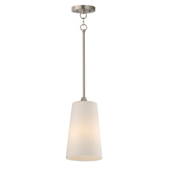 Hudson One Light Pendant in Satin Nickel (16|12886SWSN)