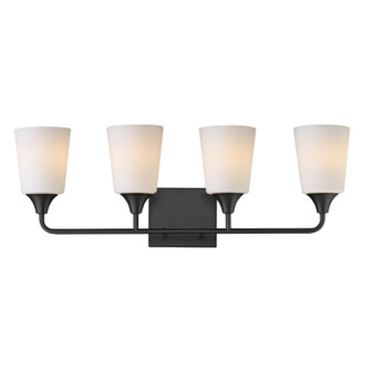 Hudson Four Light Bath Vanity in Black (16|12884SWBK)