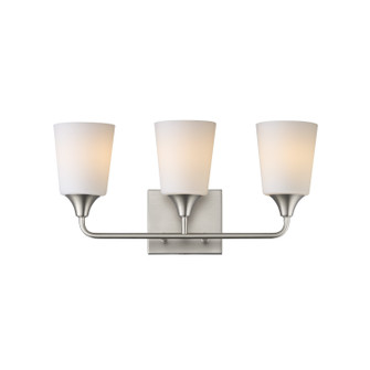 Hudson Three Light Bath Vanity in Satin Nickel (16|12883SWSN)