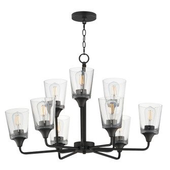 Hudson Nine Light Chandelier in Black (16|12879CLBK)