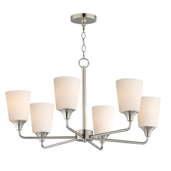 Hudson Six Light Chandelier in Satin Nickel (16|12876SWSN)