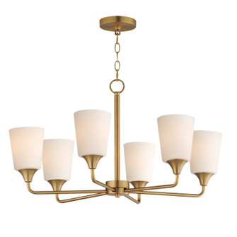 Hudson Six Light Chandelier in Natural Aged Brass (16|12876SWNAB)
