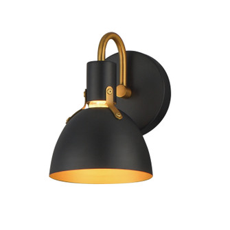 Dusk One Light Wall Sconce in Black / Antique Brass (16|12341BKAB)