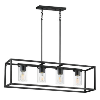 Lateral Four Light Linear Pendant in Black (16|10288CLBK)