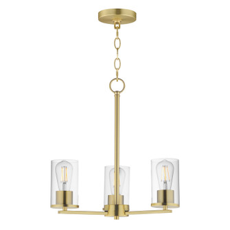 Lateral Three Light Chandelier in Satin Brass (16|10287CLSBR)