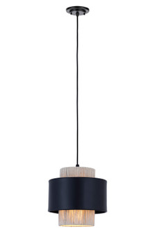 Downtown Urban Naturals One Light Mini Pendant in Matte Black (405|6761PBK8NT)