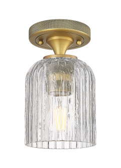 Downtown Urban One Light Flush Mount in Brushed Brass (405|4341FBBG5595CL)