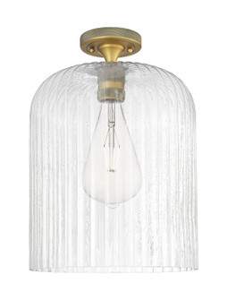 Downtown Urban One Light Flush Mount in Brushed Brass (405|4341FBBG55912SDY)