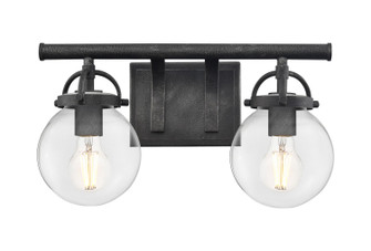 Downtown Urban Two Light Bath Vanity in Weathered Zinc (405|4162WWZG2026)