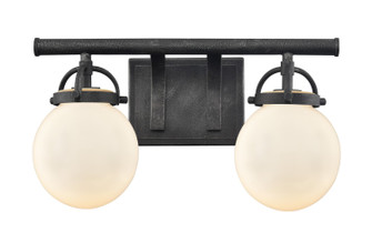 Downtown Urban Two Light Bath Vanity in Weathered Zinc (405|4162WWZG2016)