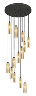 Downtown Urban 13 Light Pendant in Matte Black (405|132BKB13PBKG43412ME)