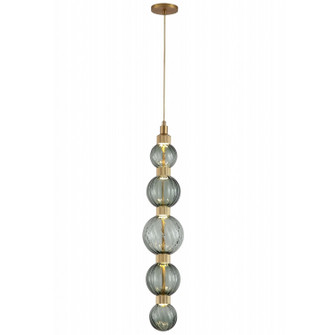 Zayna LED Pendant in Aged Brass (192|HF7960ABGRN)