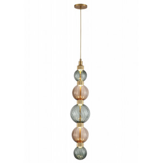 Zayna LED Pendant in Aged Brass (192|HF7960ABGBG)
