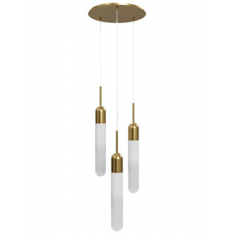 Tribeca Three Light Pendant in Aged Brass (192|HF7403AB)