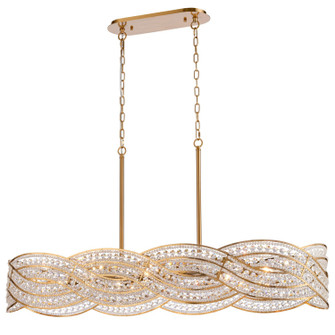 Anastasia Eight Light Linear Chandelier in Lacquered Gold (581|852348)