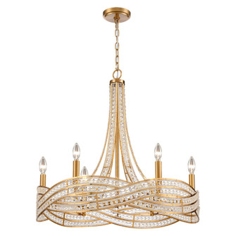 Anastasia Six Light Chandelier in Lacquered Gold (581|852336)