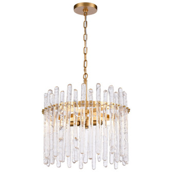 Icicles Four Light Pendant in Natural Brass (581|851034)