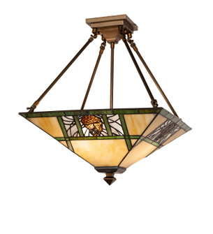 Pinecone Ridge Two Light Semi-Flush Mount in Antique Copper (57|292694)