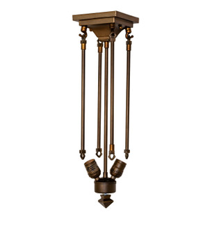 Mission Two Light Semi-Flush Mount Hardware in Antique Copper (57|292693)