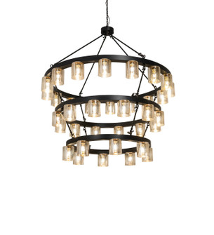 Loxley LED Chandelier in Black Satin Wrought Iron (57|287885)