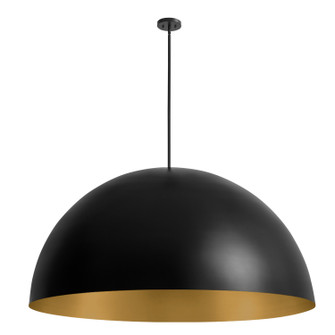 No Shade Material Ten Light Pendant in Matte Black with Champagne Gold (102|NSH9848CBGD)