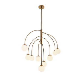 Fusion Nine Light Chandelier in Brushed Brass (102|FSN9014ETCHBRSS)