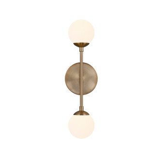 Fusion Two Light Wall Sconce in Brushed Brass (102|FSN9012ETCHBRSS)
