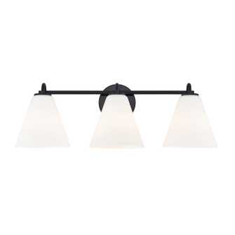 Fusion Three Light Bath Bar in Matte Black (102|FSN8363OPALMBLK)