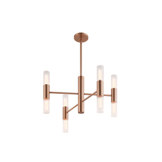 Fusion Eight Light Chandelier in Brushed Brass (102|FSN8353CLFTBRSS)