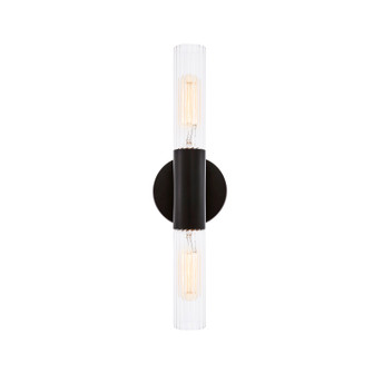 Fusion Two Light Wall Sconce in Matte Black (102|FSN8352CLFTMBLK)