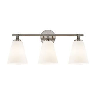 Fusion Three Light Bath Bar in Brushed Nickel (102|FSN8343OPALNCKL)