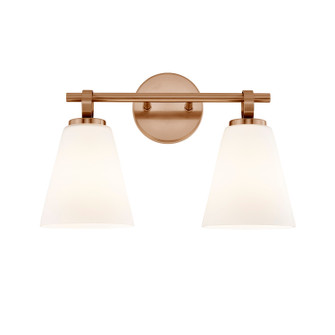 Fusion Two Light Bath Bar in Brushed Brass (102|FSN8342OPALBRSS)