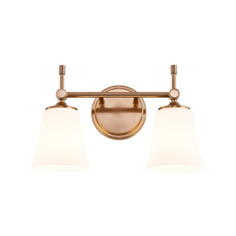 Fusion Two Light Bath Bar in Brushed Brass (102|FSN8312OPALBRSS)