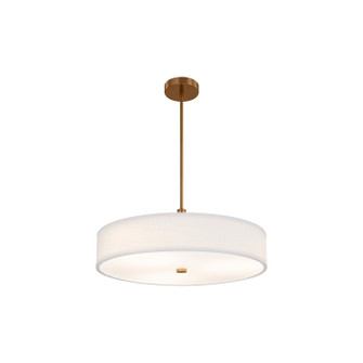 Textile LED Pendant in Brushed Brass (102|FAB9312WHTEBRSS)