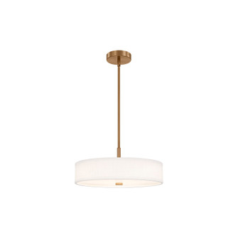 Textile LED Pendant in Brushed Brass (102|FAB9311WHTEBRSS)