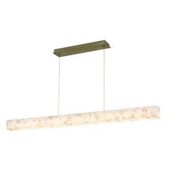 Alabaster Rocks! LED Linear Pendant in Brushed Brass (102|ALR8237BRSS)