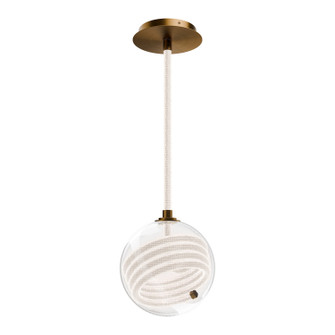 Roper LED Pendant in Aged Brass (34|PD417609AB)