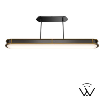 Longboard LED Pendant in Black/Aged Brass (34|PD414648TWABKAB)