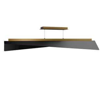 Parasail LED Pendant in Black/Aged Brass (34|PD412648BKAB)